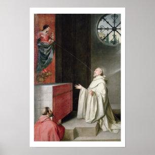 Póster St Bernard e o Virgin