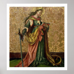 Póster St. Catherine de Alexandria (óleo no painel) 2