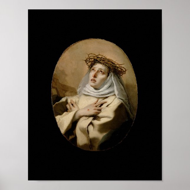 Poster St. Catherine of Siena Hl. Katharina Siena Tiepolo (Frente)