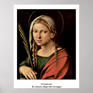 Poster St.Catherine por Antonio Allegri a Dinamarca