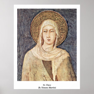 Poster St. Clare por Simone Martini