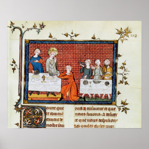 Poster St. da alimentação, da "vida e dos milagre de St