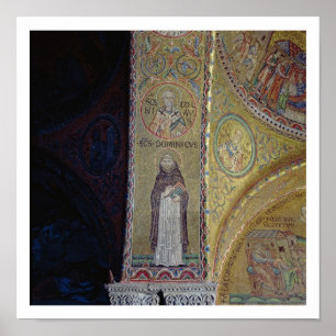 Poster St. Dominic and St. Nicholas, mosaic in the atrium