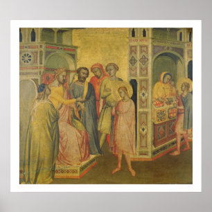 Póster St. Eligius antes do rei Clothar, c.1365 (óleo no