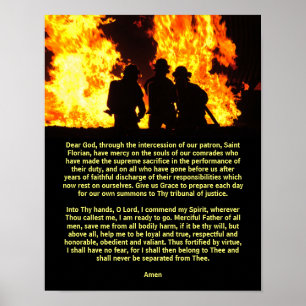 Poster St. Florian Prayer (Said BY Firefighters)