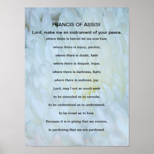 Póster St Francis da oração de Assisi