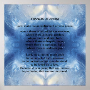 Póster St Francis da oração de Assisi