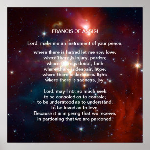 Póster St Francis da oração de Assisi