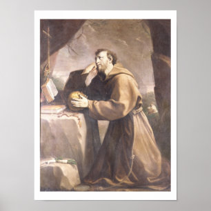 Póster St Francis de Assisi na oração
