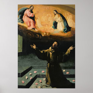 Póster St Francis de Assisi, o milagre dos rosas