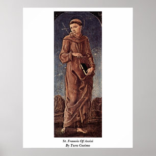 Póster St Francis de Assisi por Tura Cosimo