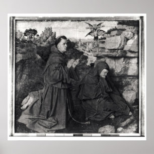 Poster St Francis que recebe os Stigmata, c.1427