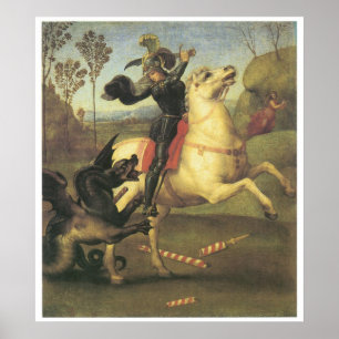 Póster St. George and the Dragon, 1505 Raphael