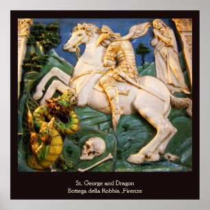Poster St George, dragão e princesa