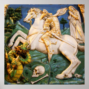Póster St. George,Dragão e Princesa