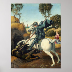 Póster St George e o dragão (Raphael)