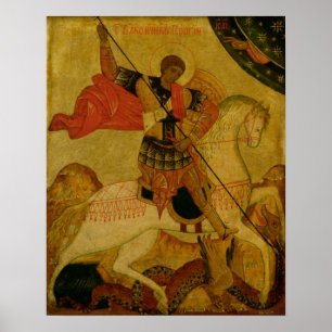 Póster St George que massacra o dragão