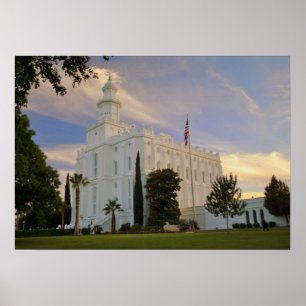 Póster St George Utá, templo de LDS