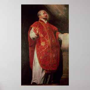 Poster St Ignatius do fundador de Loyola dos jesuítas