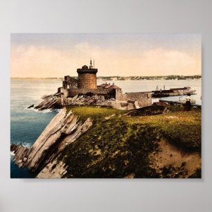Póster St. Jean de Luz, forte Socoa, clas de Pyrenees,