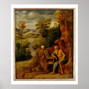 Poster St Jerome, c.1500 (óleo no painel)