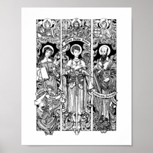 Poster St. Joana com Sts. Louise e Francis de Venda