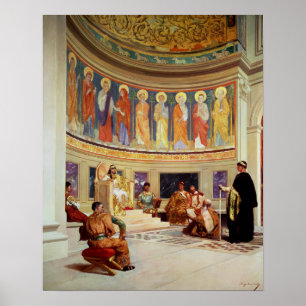 Poster St John Chrysostom exilado pela imperatriz Eudoxia