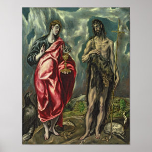 Póster St John o evangelista e St John o baptista