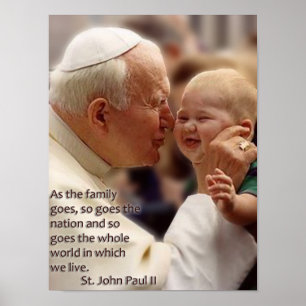 Poster St John Paul II na família