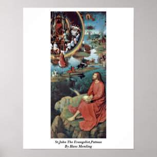 Póster St.John The Evangelist,Patmos By Hans Memling