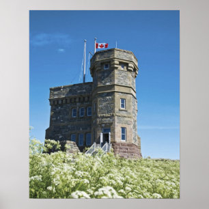 Póster St. John's, Terra Nova, Canadá, Cabot Tower,