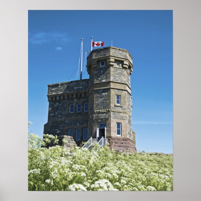 Póster St. John's, Terra Nova, Canadá, Cabot Tower, (Frente)