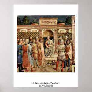 Poster St.Lawrence antes da corte por Fra Angelico