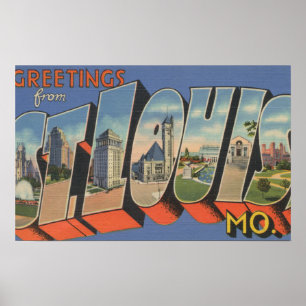 Póster St Louis, Missouri - grandes cenas da letra
