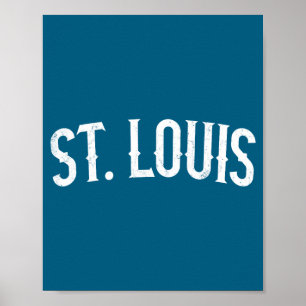 Poster St louis missouri texto branco angustiado vintage