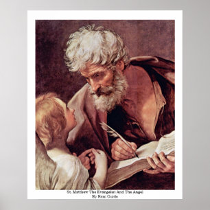 Póster St Matthew o evangelista e o anjo