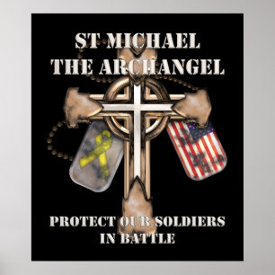 Poster St Michael o arcanjo - proteja nossos soldados