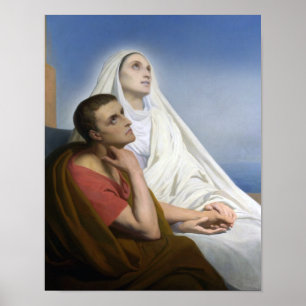 Póster St. Monica e St Augustine do hipopótamo