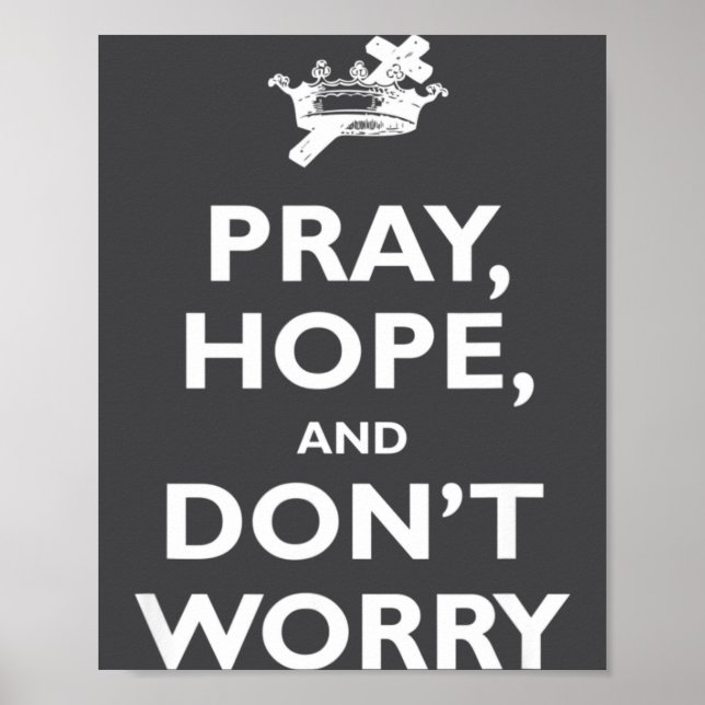 Poster St Padre O Pray Hope And Dont Worry Catholic S  (Frente)