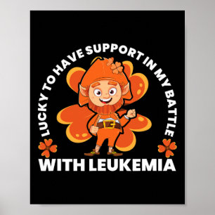 Poster St Patriches Quatro Folhas Leprechaun Leucemia A