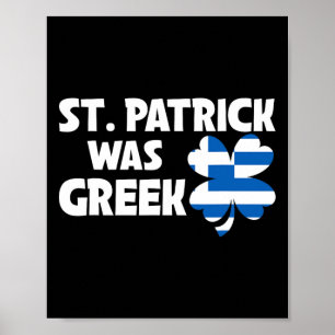Poster St Patrick Era Bandeira Grega Patriótico Dia De Sã