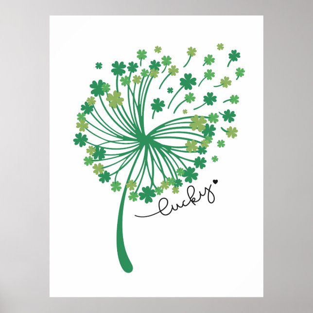 Poster St.Patrick’s Day Dandelion Lucky (Frente)