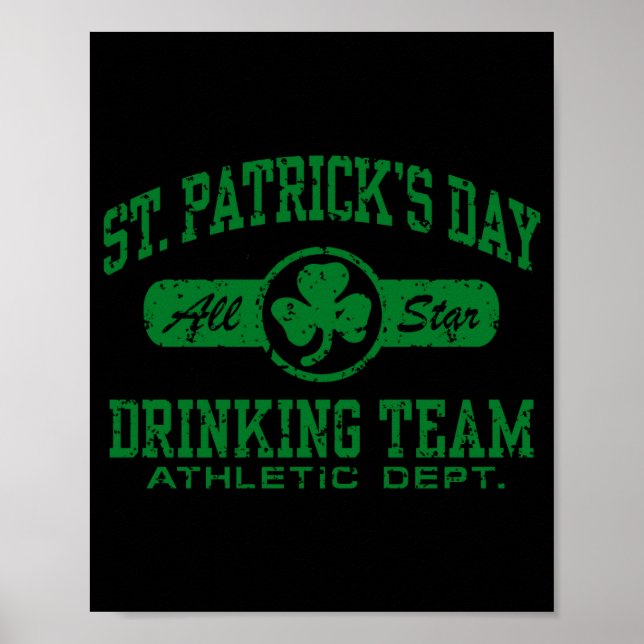 Poster St Patricks Day Drinking Team T Shirt  (Frente)
