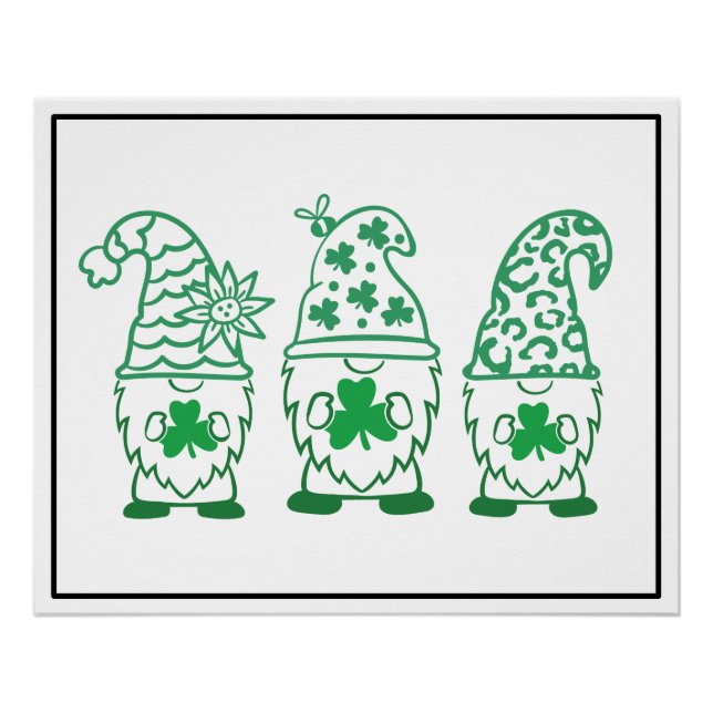 Póster St. Patrick's Day Gnomes-60682 (Frente)