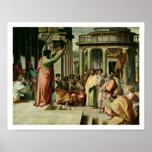 Póster St Paul que Preaching em Atenas (desenhos animados