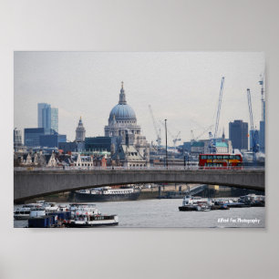 Poster St. Paul's e o Tâmisa