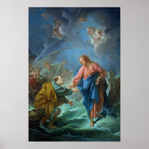 Poster St Peter convidou para andar na água, 1766