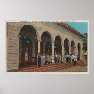 Póster St Petersburg, FL - ideia exterior do cargo