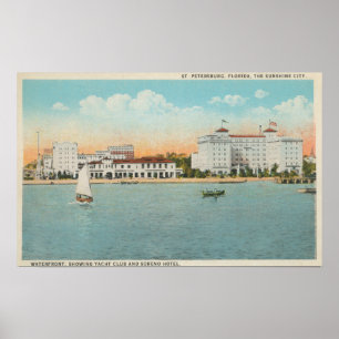 Póster St Petersburg, FL - opinião do beira-rio de Soren
