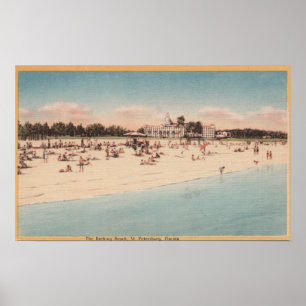 Poster St. Petersburg, FL - Waterfront View of